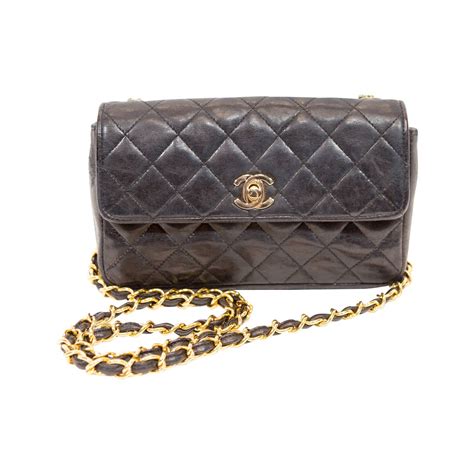 Chanel black quilted crossbody bag